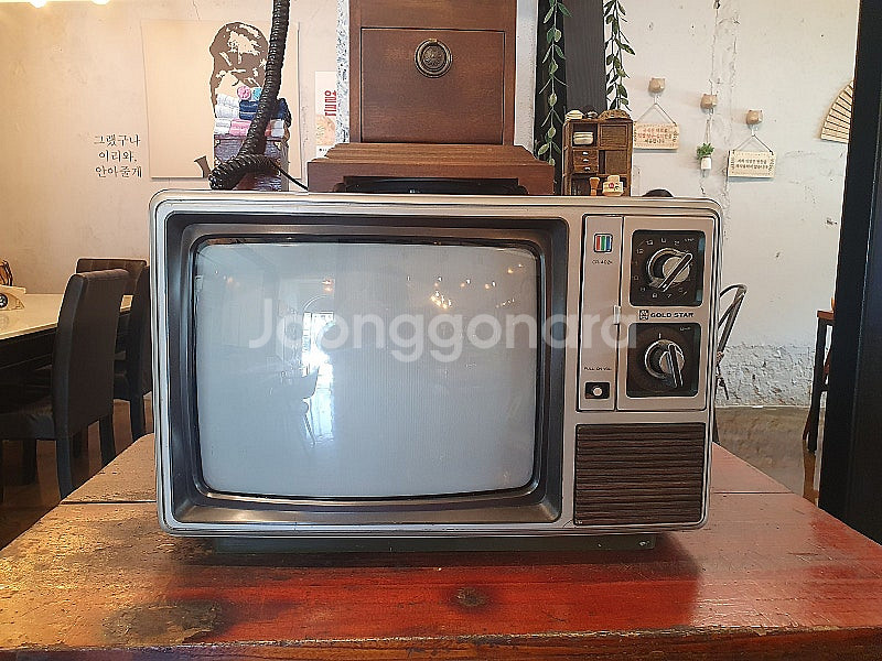 옛날 오래된 1988년 금성사 티비 TV 옛날티비 금성사TV 흑백TV 흑백티비 칼라티비--0