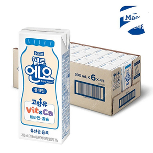 매일 헬로 엔요 플레인 200ml × 24개, 크리넥스 마이비데 키즈 캡형 40매 × 9개