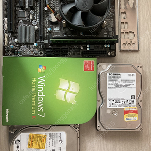 i4570 cpu, 램, 메인보드, hdd 2개, 윈도우 7 팝니다.