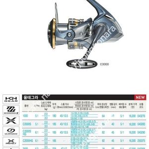 시마노 21 울테그라 2500SHG 4000 윤성정품 스피닝릴 판매합니다.