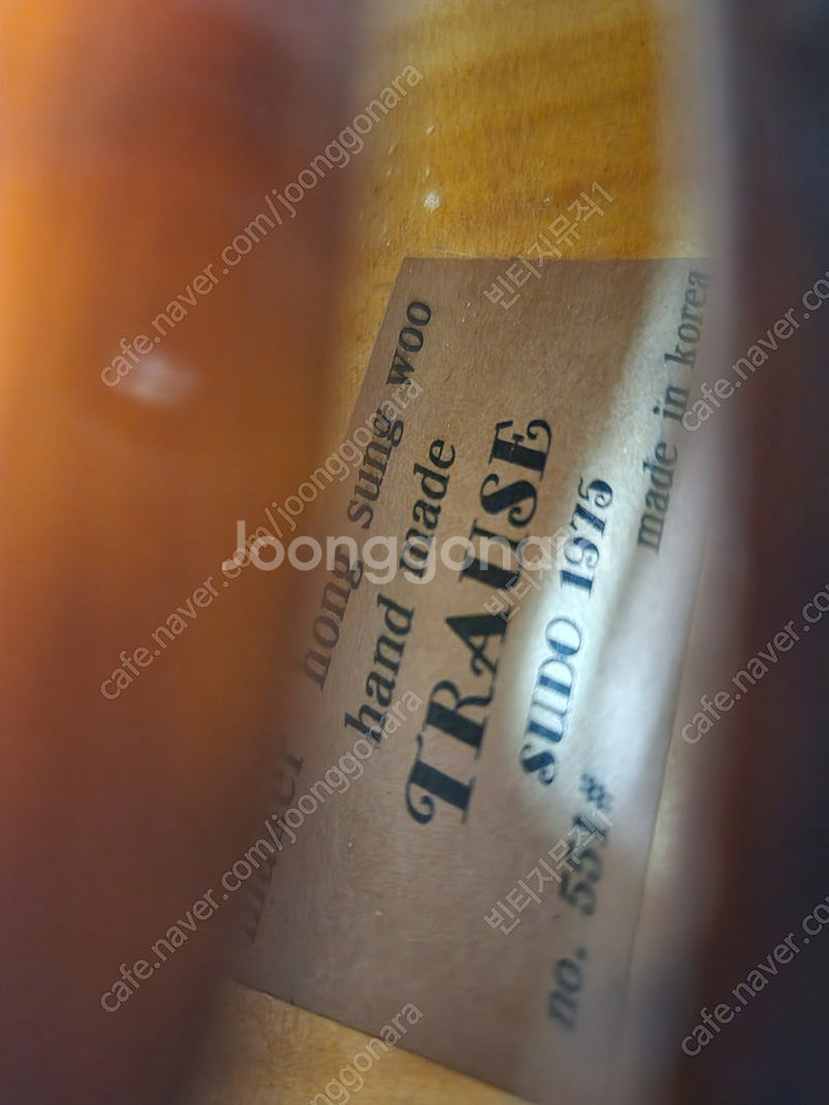 4/4 홍성우바이올린 /다이아몬드금장형 /콩쿨용 전공자세컨용 최고급바이올린 구입가 430만 고급활 하드케이스포함 /...--7