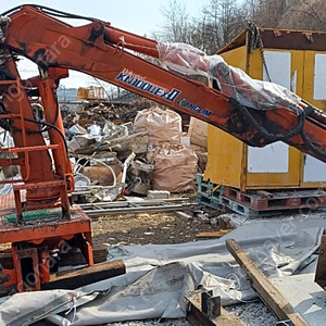 압축기 파지 비닐 75마력 고정식집게 하이카 고물상장비 중고 고물상폐업