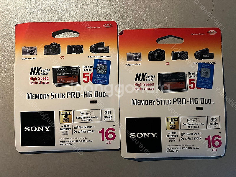 소니 메모리스틱 PRO-HG 듀오 HX 16GB MS-...--0