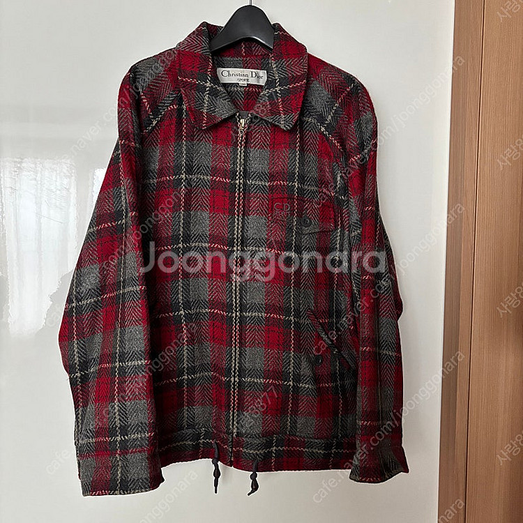 크리스찬디올 스포츠 90s 남성 타탄체크 울 자켓 점퍼...--0