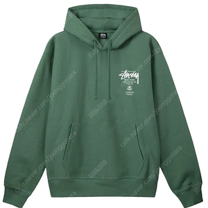 스투시 월드투어 후드 후디 그린 2022 미디움 Stussy World Tour Hoodie Green 2022