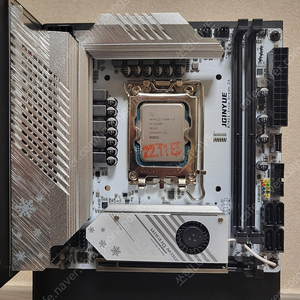 징유에 설몽 snow dream b760i ddr5 itx 메인보드 + 인텔 i3 12100f cpu 일괄로 판매합니다.