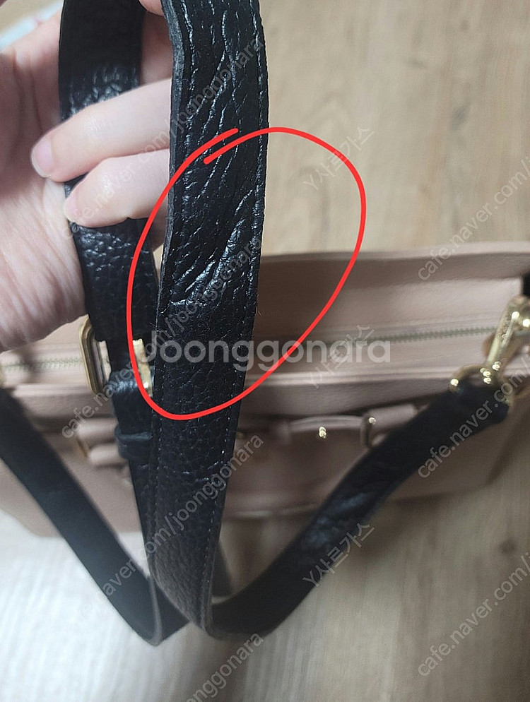 (하자) 정품인 세인트스코트 뉴 카렌 토트백 스모키로즈...--5