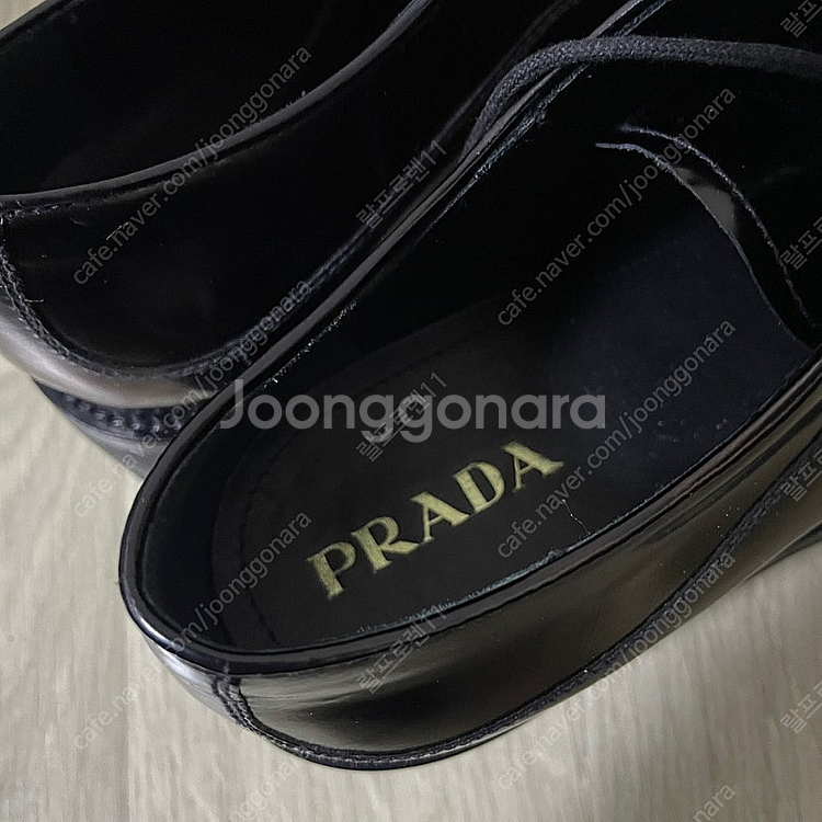 프라다 여성 레이스업 가죽 로퍼 38 (240정도)--8