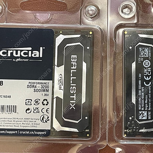 노트북 램 메모리 크루셜 Crucial Ballistix DDR4 3200 cl16 16GB 2개 32GB