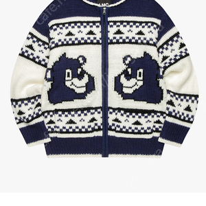 LMC BEAR ZIP-UP COWICHAN KNIT SWEATER