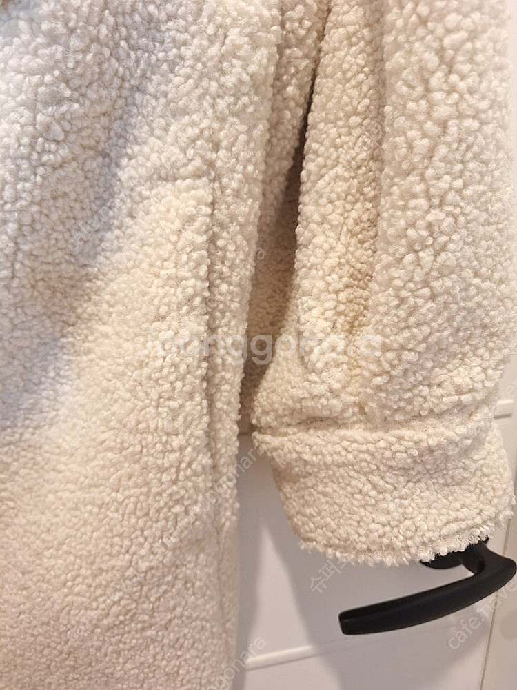 H&M 에이치엔앰 여성 양털 뽀글이 롱코트--3
