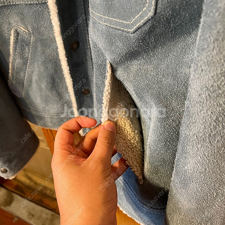 생로랑 양털 스웨이드 무스탕 데님 자켓......톰포드...--5