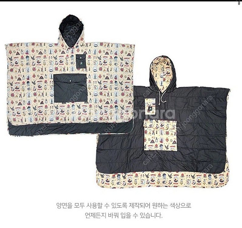 다크씨 X 폴러스터프 콜라보 한정판 양면 판초 DARK...--1