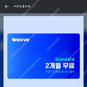 OTT 웨이브(WAVVE) 스탠다드 2개월 이용권