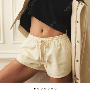 글로니 클래식 코튼 트윌 쇼츠 아이보리S 새상품 GLOWNY G CLASSIC COTTON TWILL SHORTS(ivory)