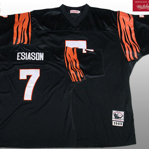 NFL Cincinnati Bengals 레전드 #7 Boomer Esiason Throwbacks풋볼져지 made in USA 정품Mitchell&Ness 54(115-120)