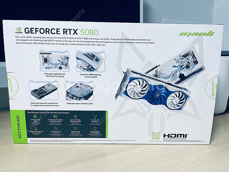 만리 manli rtx5080 polar fox oc ...--1