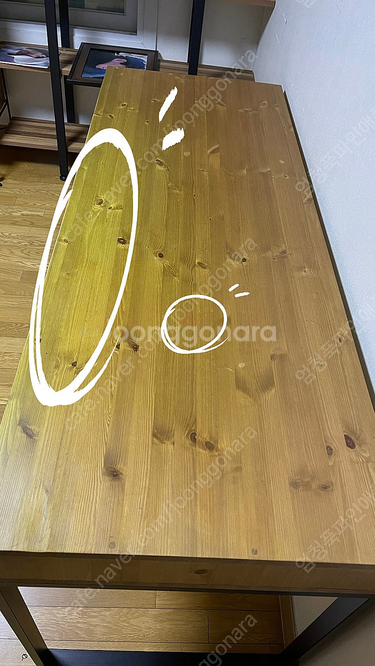 인테리어용 + 사무용 + 작업용 원목 책상 팝니다.--1
