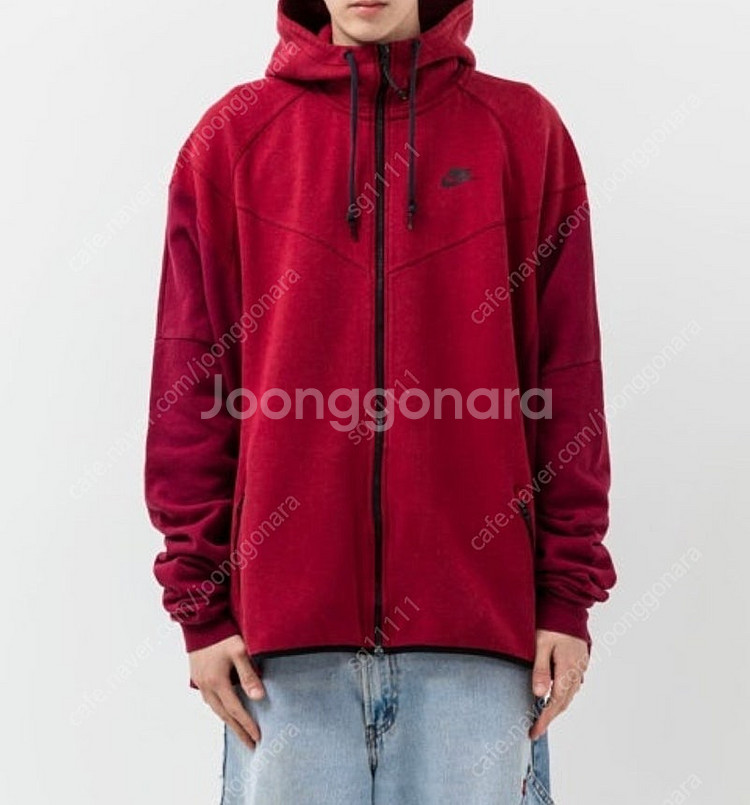 구매글) 나이키 테크팩 테크플리스 후드집업 버건디 네이...--0