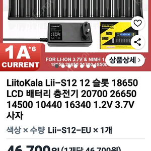 충전기 Liitala Lii-S12 만능 충전기 12구