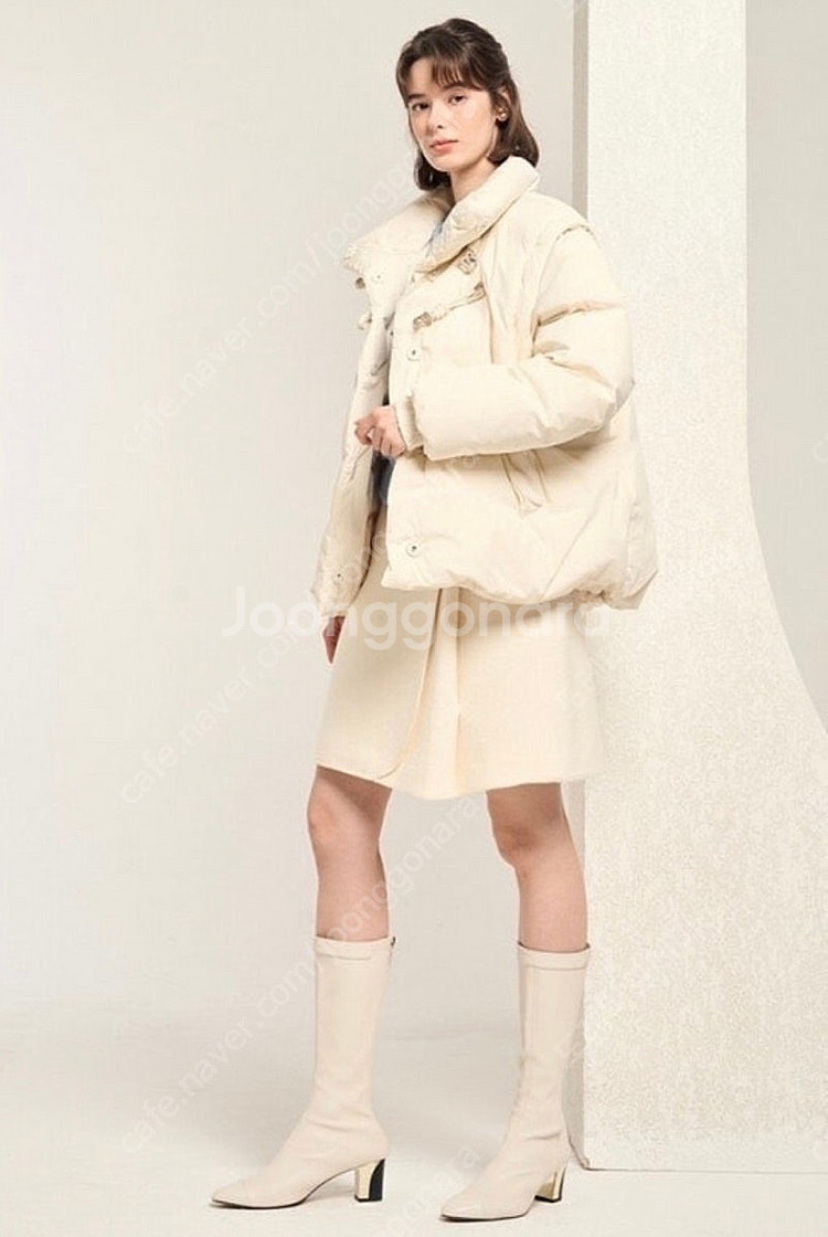 마인 디테처블 슬리브구스다운 한섬 마인 패딩--0