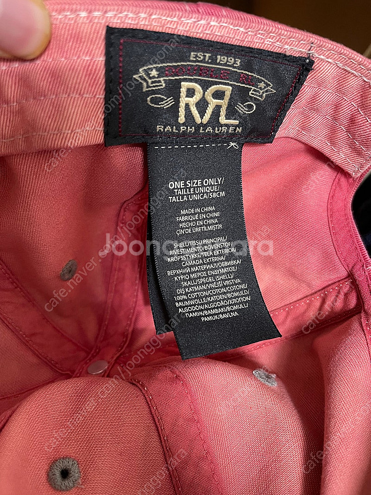 Rrl 더블알엘 볼캡 핑크--1