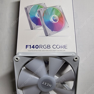 쿨링팬 NZXT F140 RGB CORE 화이트팬 3개