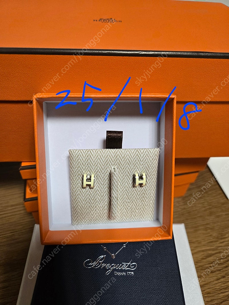 에르메스 미니팝아슈 귀걸이 (2시간착용)