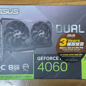 ASUS DUAL 지포스 RTX 4060 O8G OC D6 8GB 그래픽카드