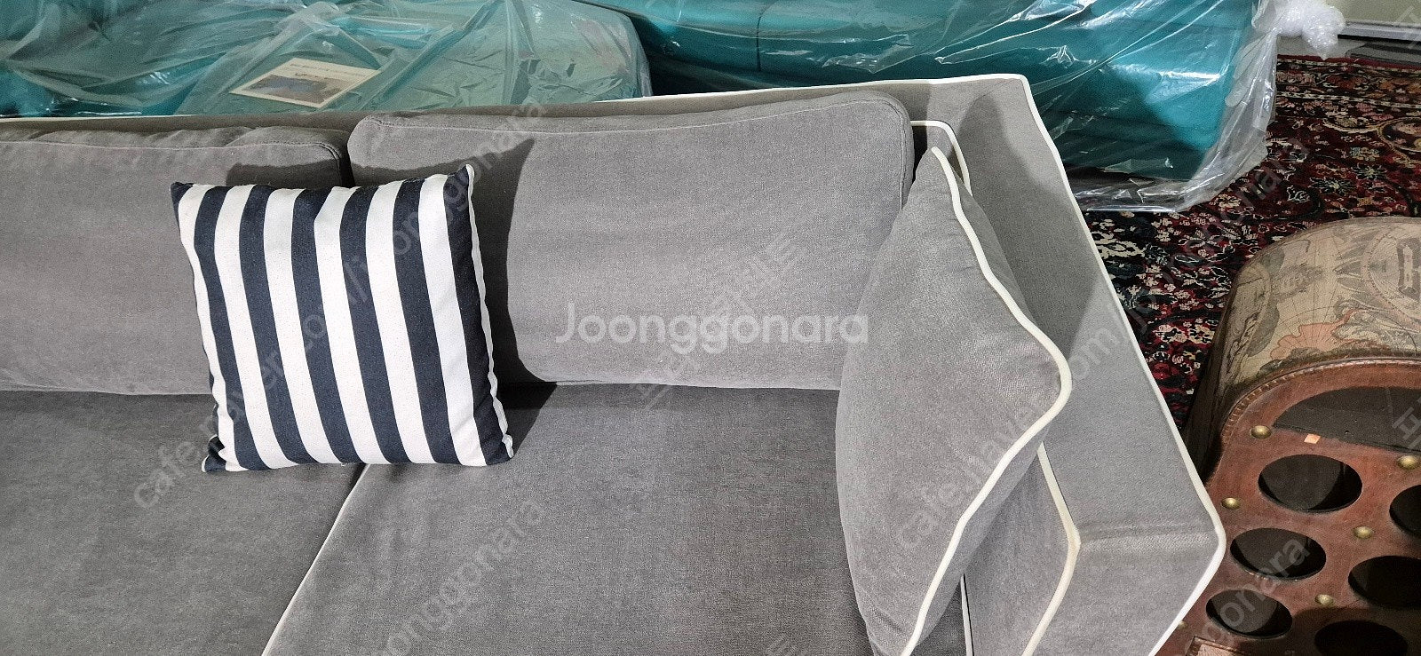 *판매* 도모 로만 패브릭 3인소파+스툴(커버세탁완료)...--8