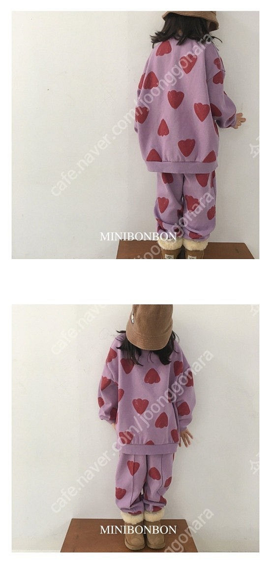 미니봉봉 기모 하트 맨투맨 마음 팬츠 라지 L 5세 전후 추천--0