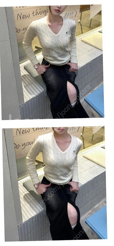 폴로 반팔니트 여성 브이넥 긴팔니트s 폴로 반팔s 폴로...--1