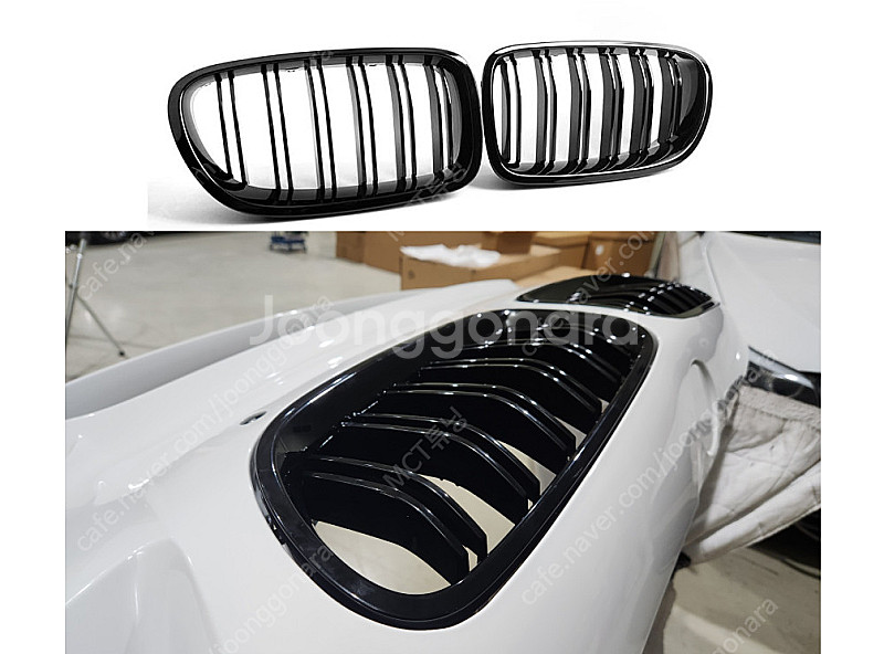 BMW F10 5시리즈 키드니 그릴 2줄 유광블랙--2