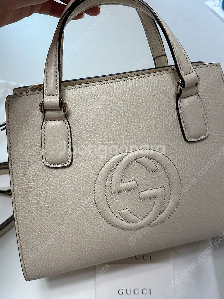 구찌 소호 탑핸들 토트백 아이보리 (거의 새상품)--2