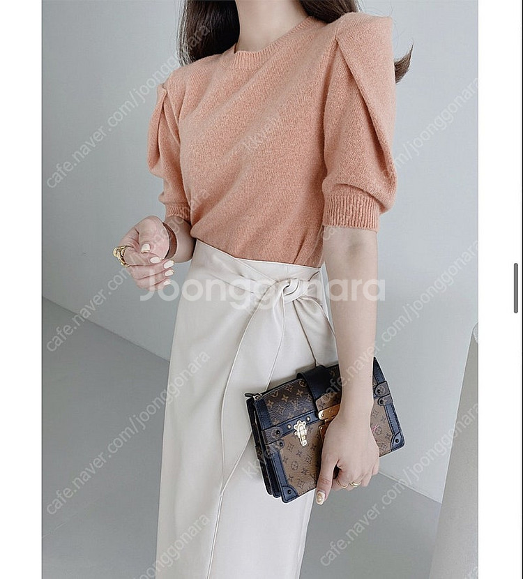 [새상품]블로거복 fold puff knit(오렌지)--2