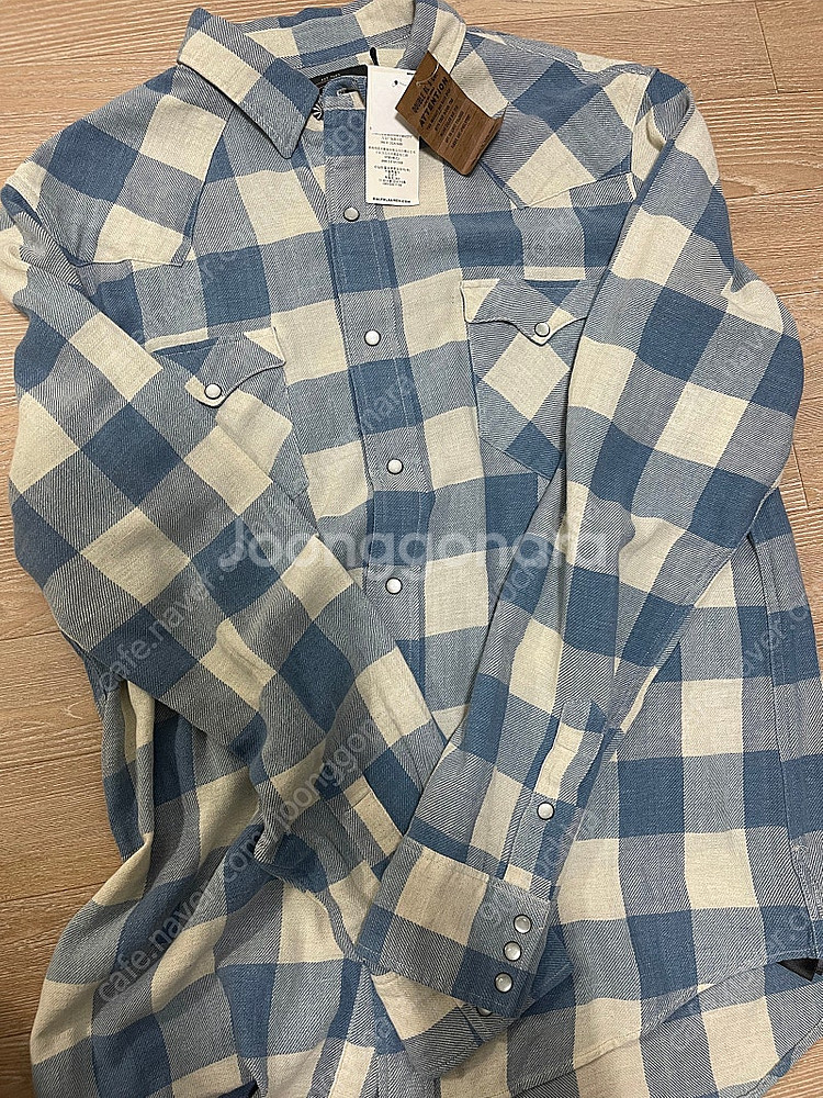 Rrl 플래드 웨스턴셔츠 L--0