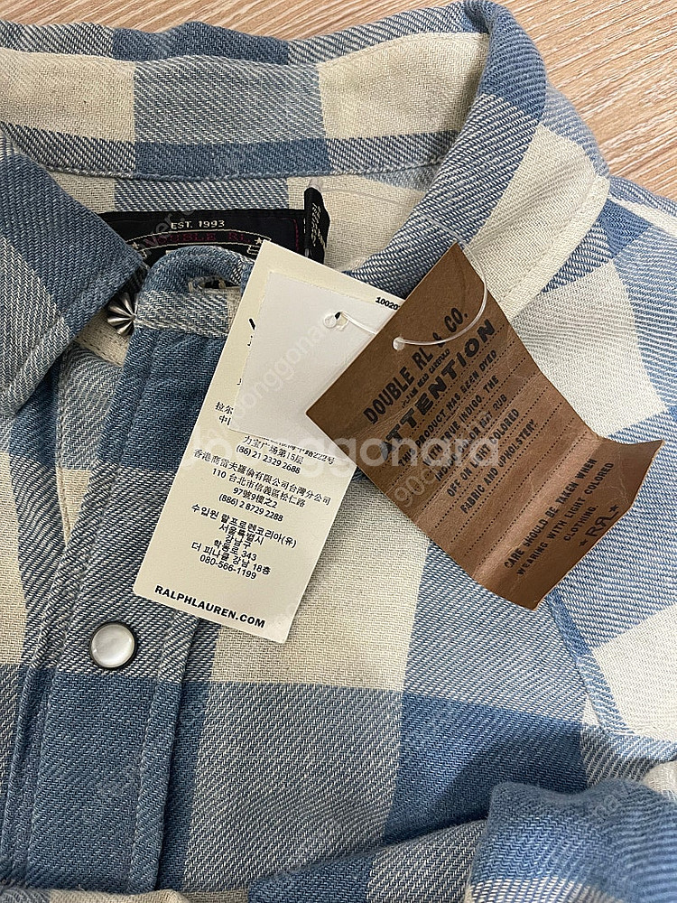 Rrl 플래드 웨스턴셔츠 L--1