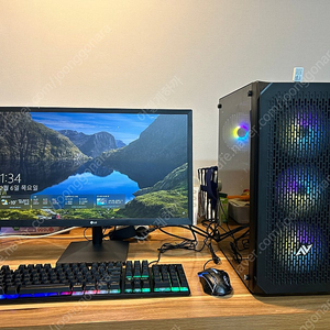 사무용 PC 세트(i5-9400f/16g/120g/gtx950/엘지모니터 풀셋