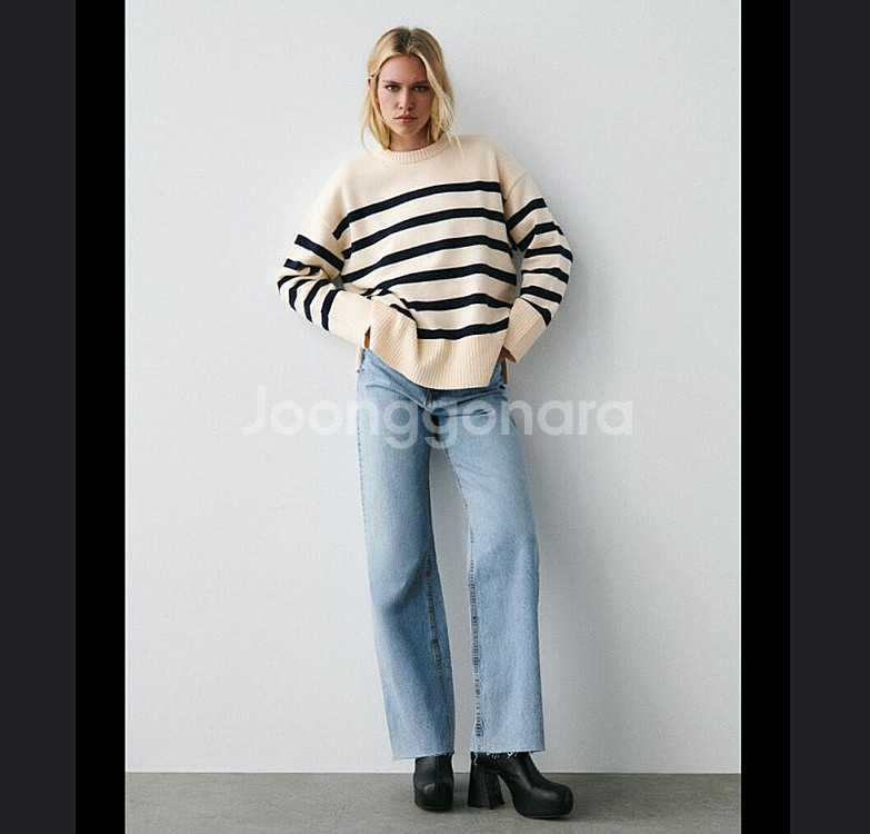 L) ZARA 자라 오버핏 니트 스웨터 시스템 듀엘 오즈세컨--0