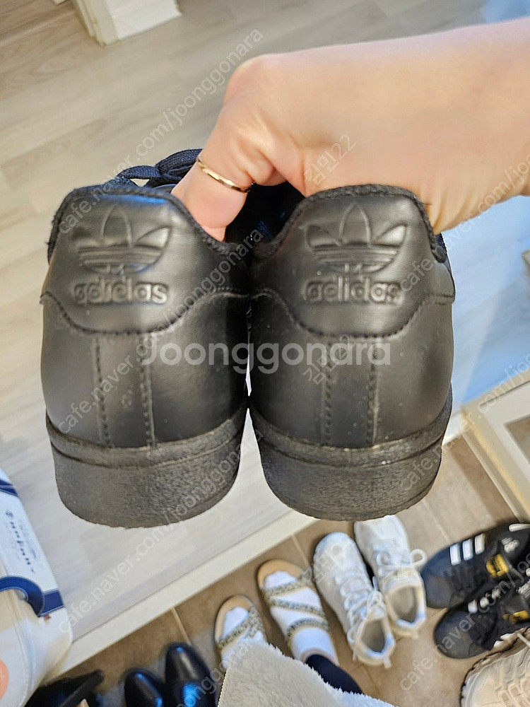 아디다스 슈퍼스타 키즈 검정 택포--2