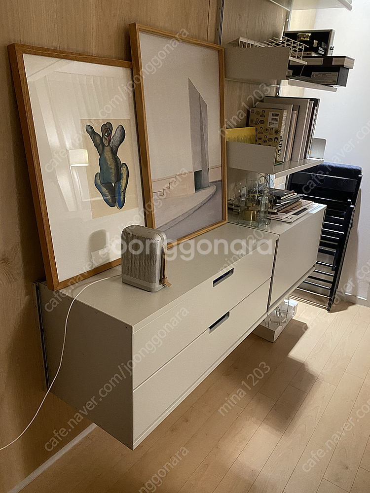 비초에 vitsoe 606 화이트 선반 - 케비넷만 판...--6