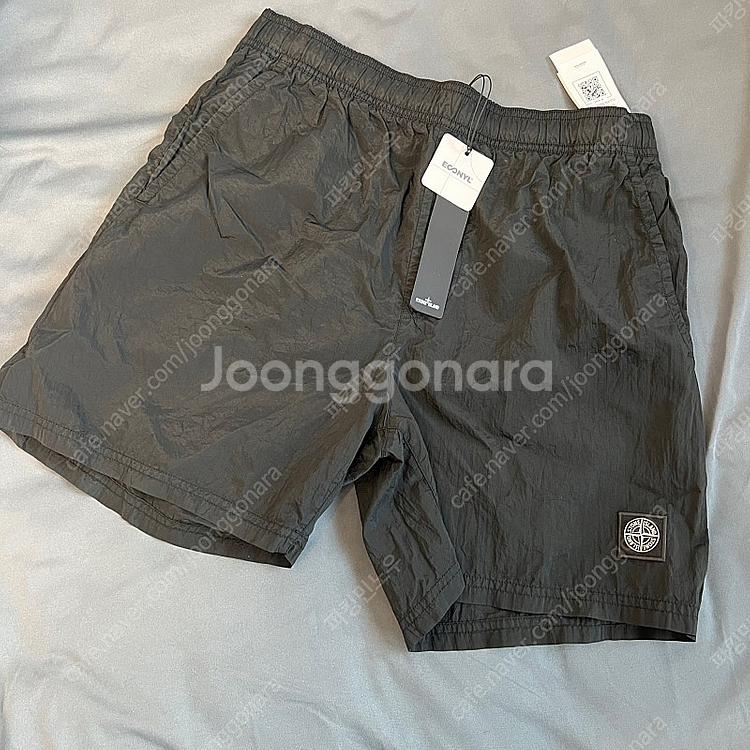 스톤아일랜드 B0943 나일론 메탈 스윔 팬츠 블랙 L...--0