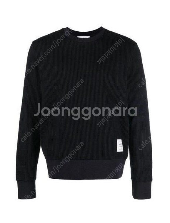 톰브라운 시어서커 루프백 사선 크루넥 스웨트셔츠 네이비--0