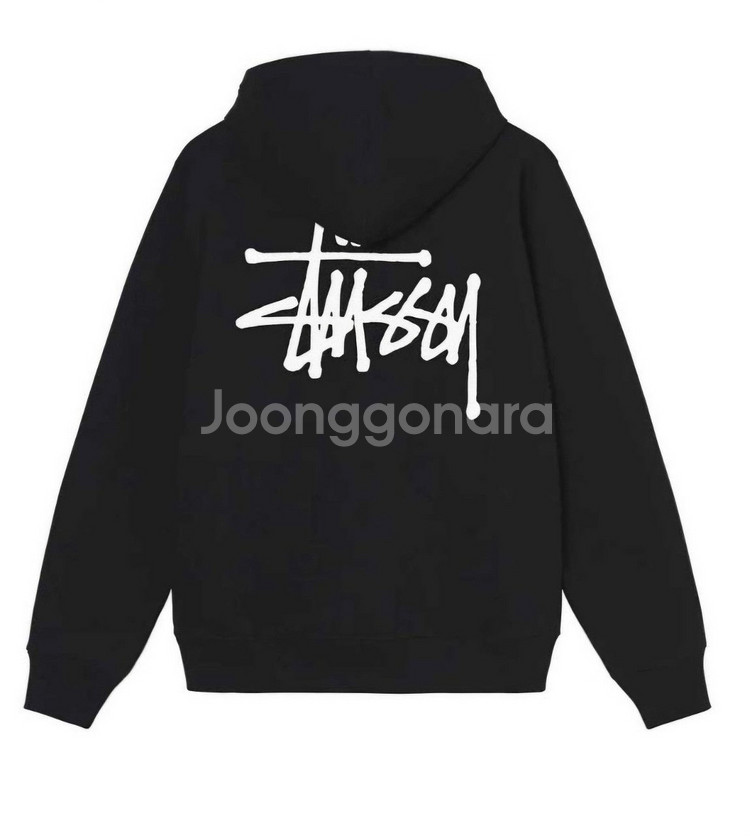 새상품 정품 스투시 베이직 후드 기모 집업--4