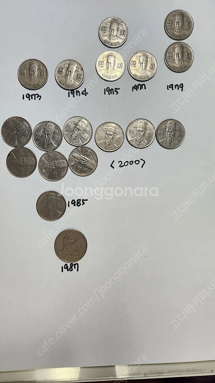 100원. 500원 희귀동전--1