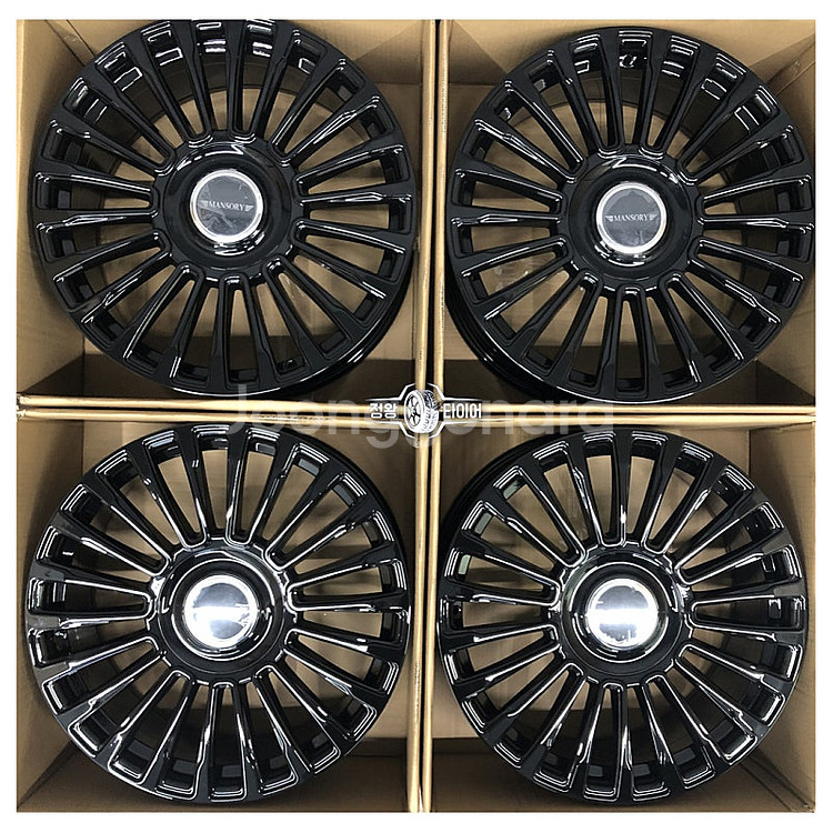 신품 휠 만소리 ST 20인치 현대 , 기아 전용신품 블랙휠(스피닝휠캡) 싼타페MX5 카니발KA4--0