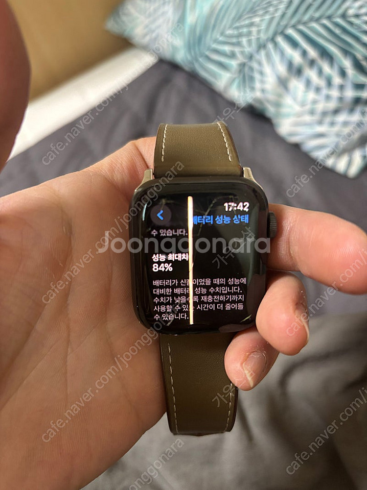 애플워치SE 44mm gps 액정파손 풀구성--1