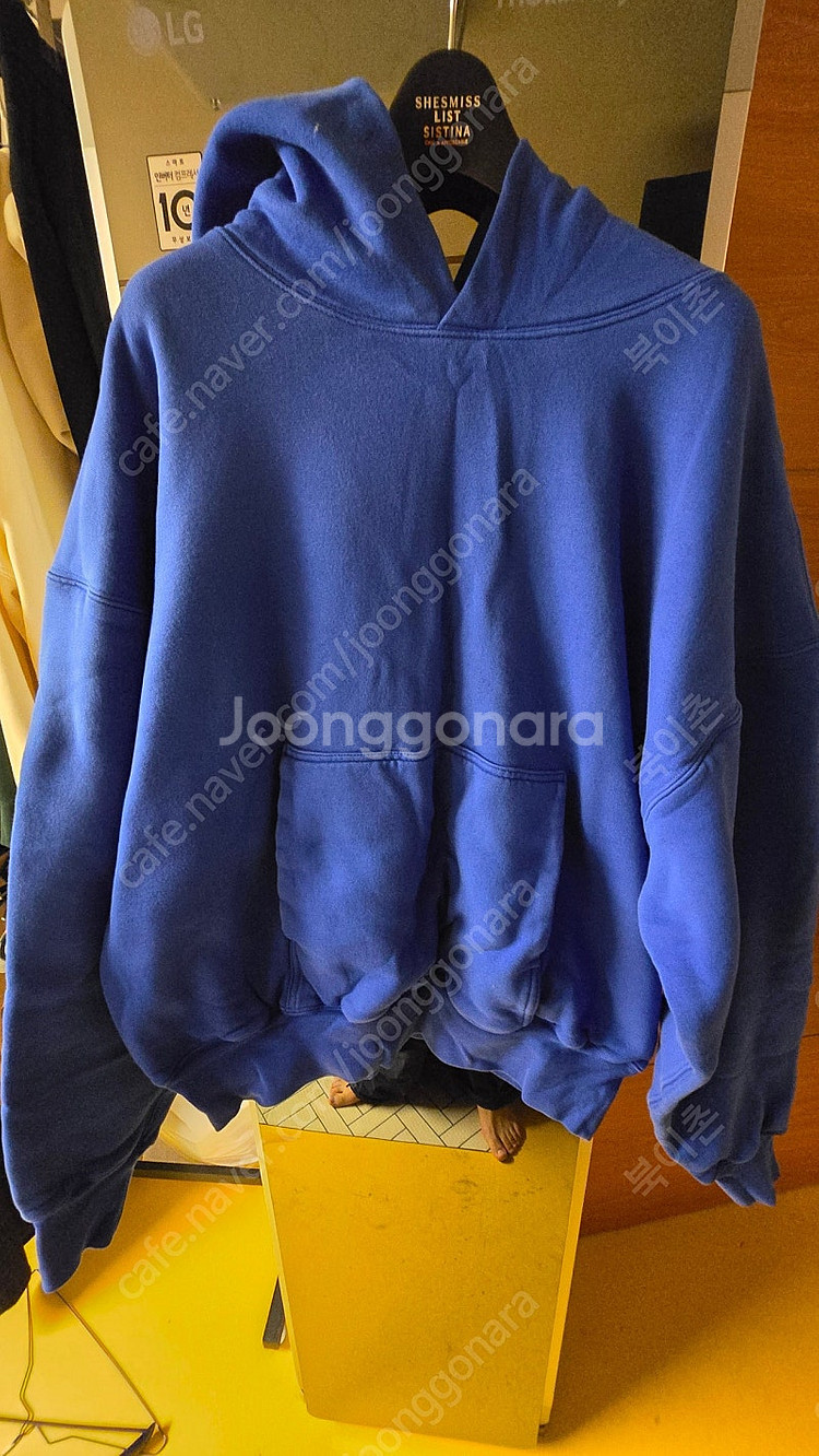 이지 갭 후드 블루 XL--0