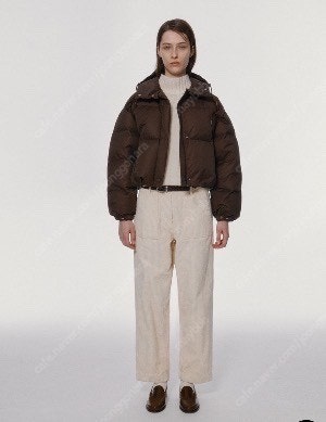 낫띵리튼 pebble cropped pupper 초코색...--1