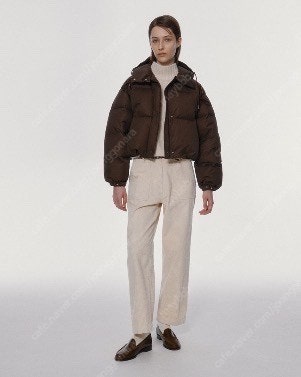 낫띵리튼 pebble cropped pupper 초코색...--4